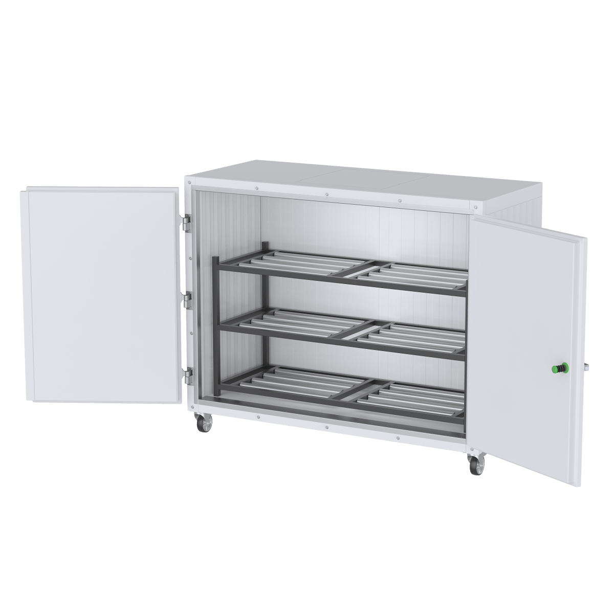 American Mortuary Cooler stainless steel 4-body unit with high-efficiency compressor American Mortuary Cooler stainless steel 4-body unit with high-efficiency compressor